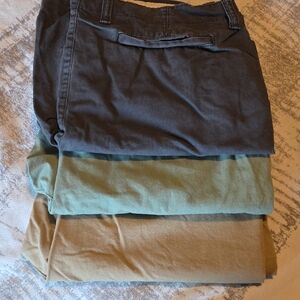 Old Navy Men's Flat Front Shorts - Grey, Green, Tan